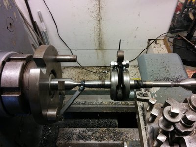 Crank turning, with flywheel brace