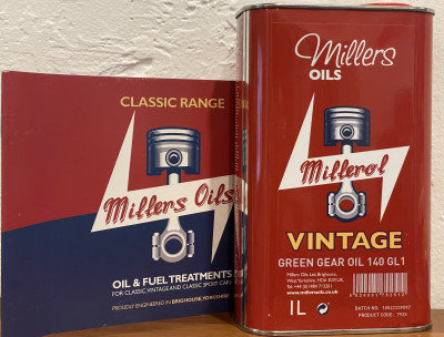 Miller’s oil 140 gl1 in tin.