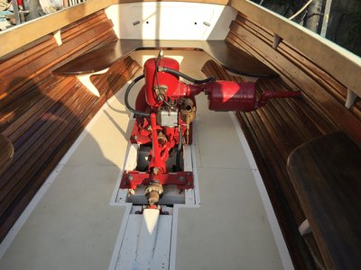 Interior of the work boat with Chapman Seadog Engine