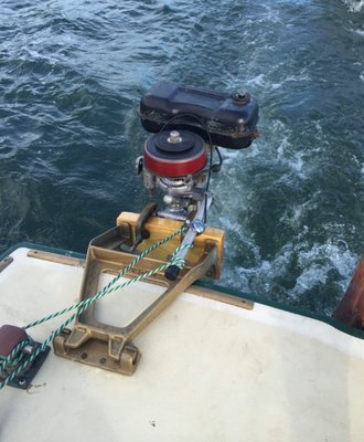 Silver Century on Spartan outboard mount